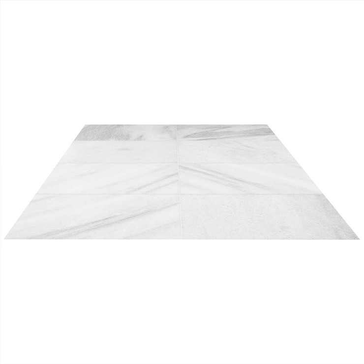 Biarritz White 12x24 Honed Marble Tile