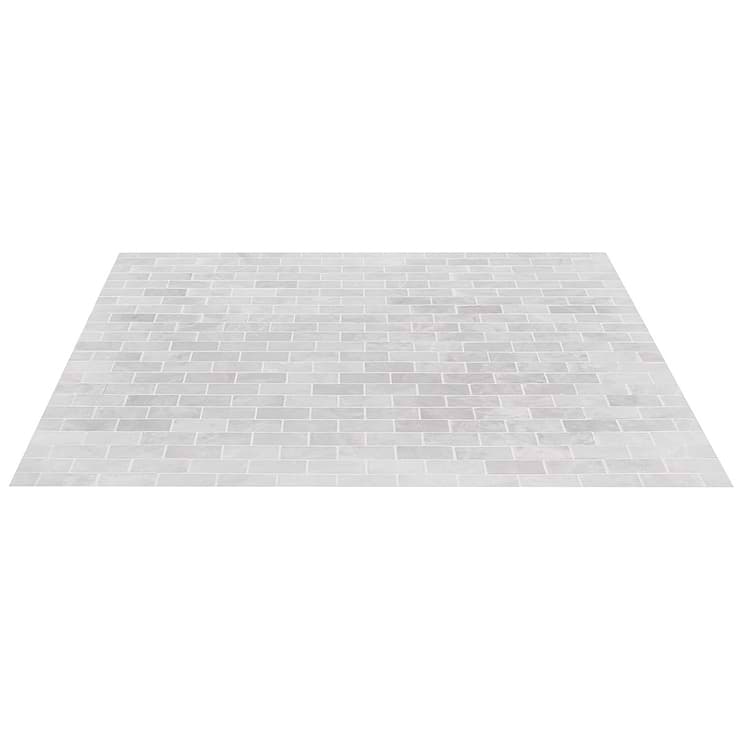 Ice Gray 1x2 Honed Marble Mosaic