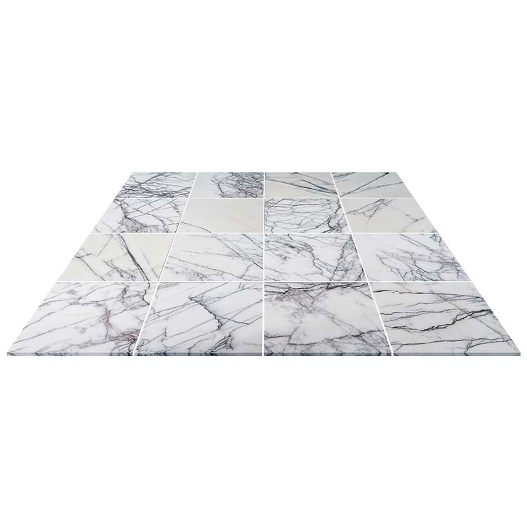 Lilac White 12x12 Polished Marble Tile