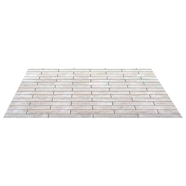 Cream Misto Splitface Rustic Beige 3x12 Textured Marble Tile