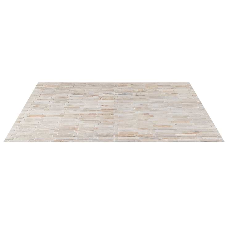 Fossil Brick Beige 1x4 Tumbled Marble Stone Mosaic Tile