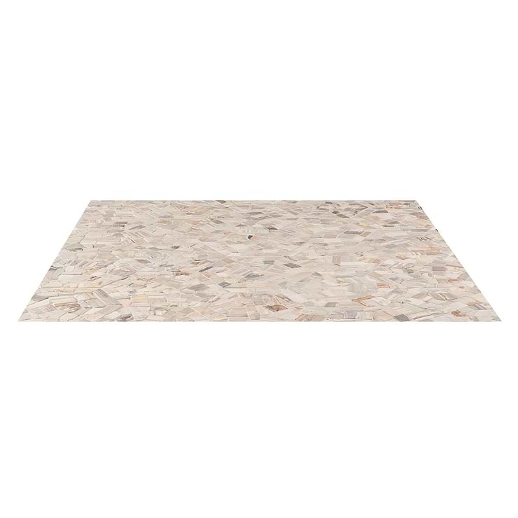 Fossil 10" Hexagon Petrified Stone Mosaic