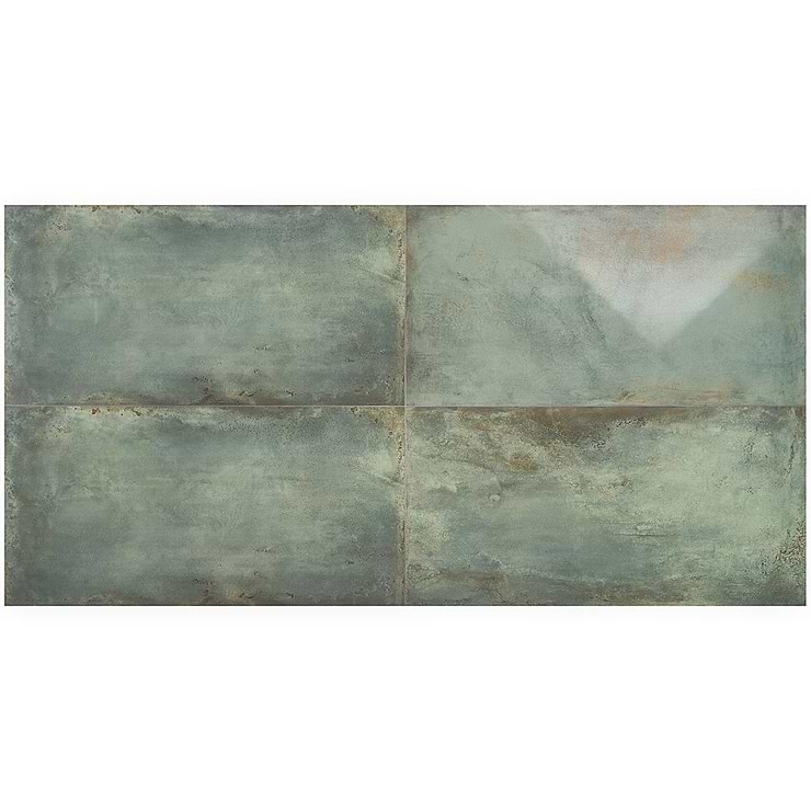 Angela Harris Flatiron Aquamarine 24x48 Semi-Polished Porcelain Tile