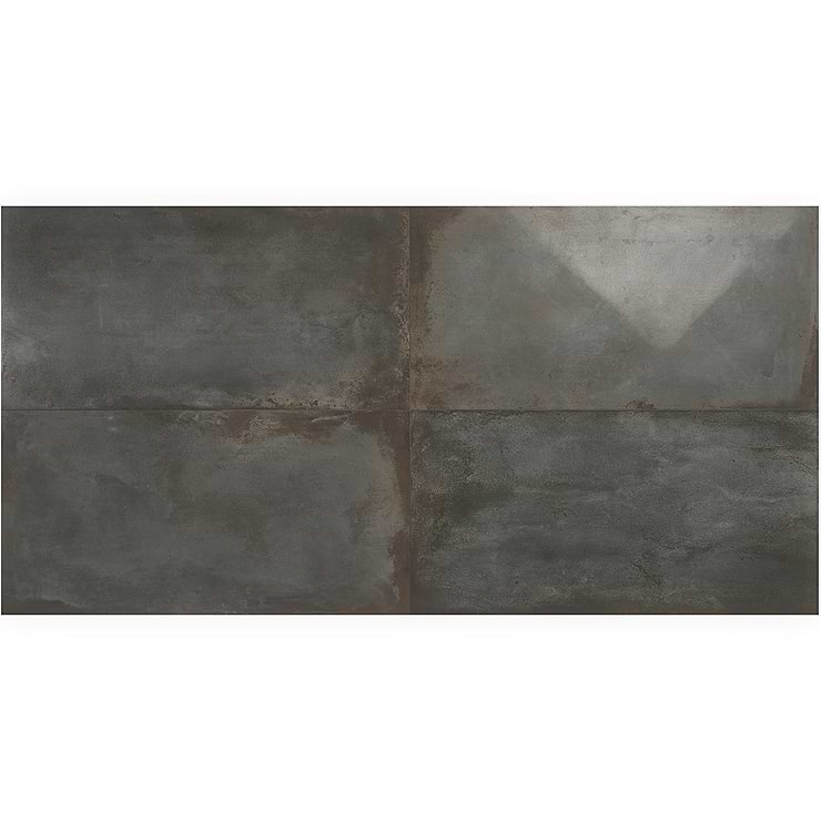 Angela Harris Flatiron Graphite 24x48 Semi-Polished Porcelain Tile