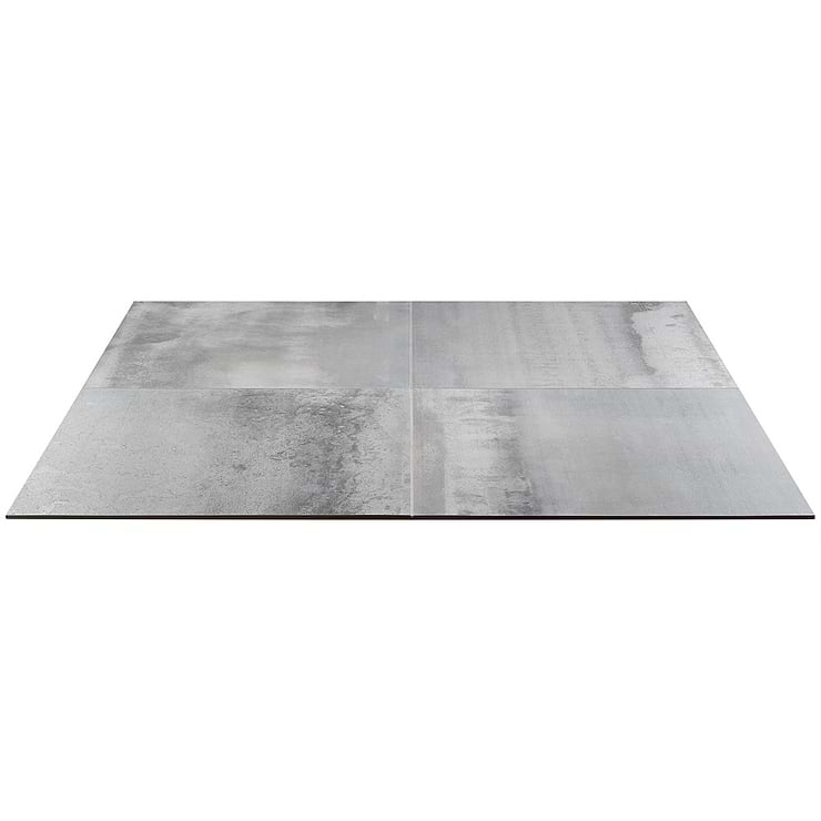 Hewlett Metal Silver 24x24 Matte Porcelain Tile