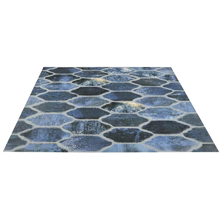 Adorno Arabesque Blue 6x10 Matte Porcelain Tile