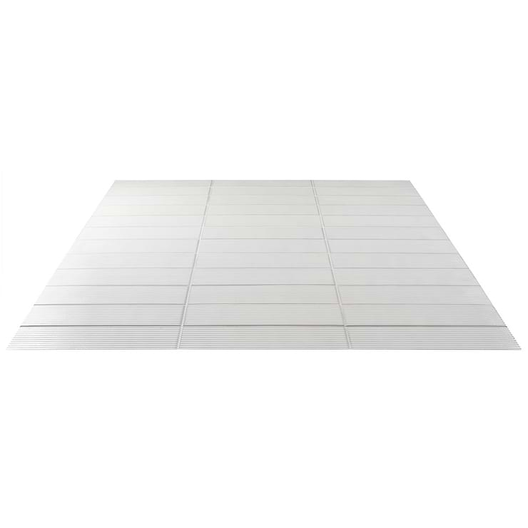 Stacy Garcia ArtBlock Bianco White 4x16 Fluted Glossy Porcelain Tile