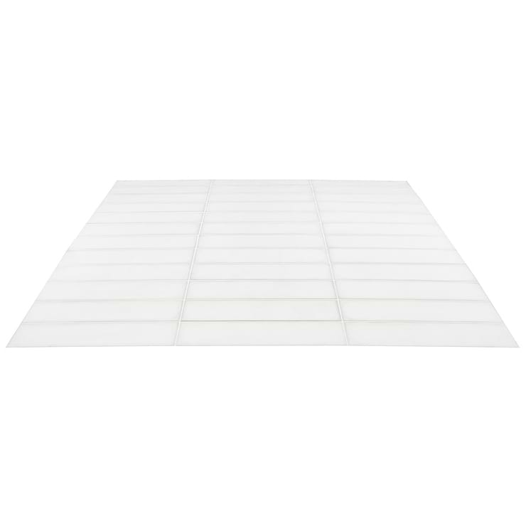 Stacy Garcia ArtBlock Bianco White 4x16 Matte Porcelain Tile