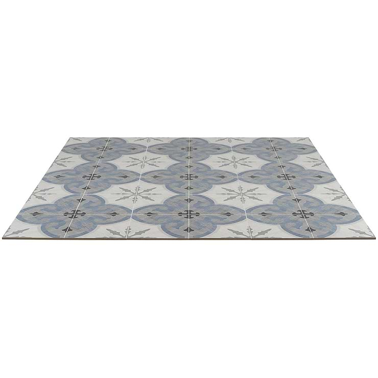 Delancey Briar Blue 8x8 Matte Porcelain Tile