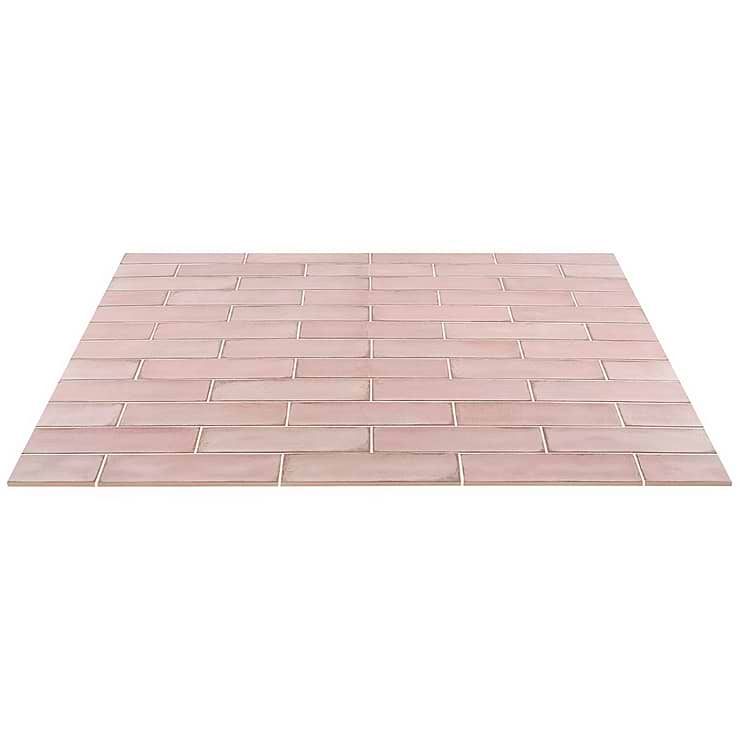 Los Lunas Rose Pink 4x12 Polished Ceramic Tile