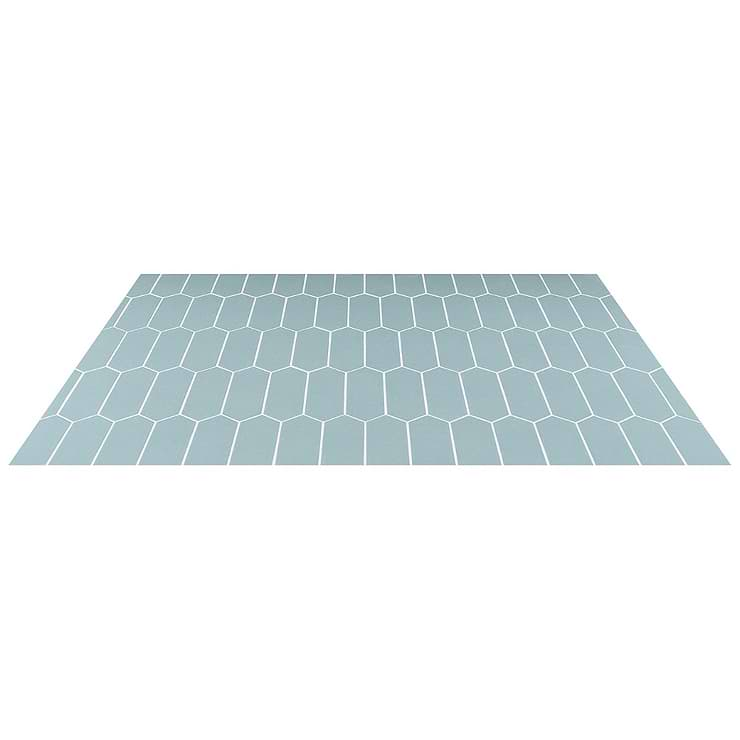 Tehama Blue 3x12 Picket Crackled Ceramic Tile