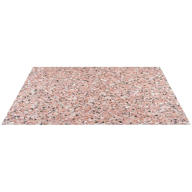 Six Hexagon Earth Pink 12.5" Terrazzo Look Matte Porcelain Tile