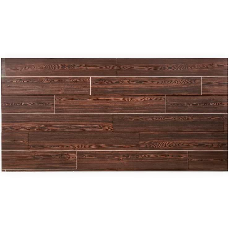 154 Sq Ft Scrap Lot: Barberry Cherry 8x48 Matte Wood Look Porcelain Tile