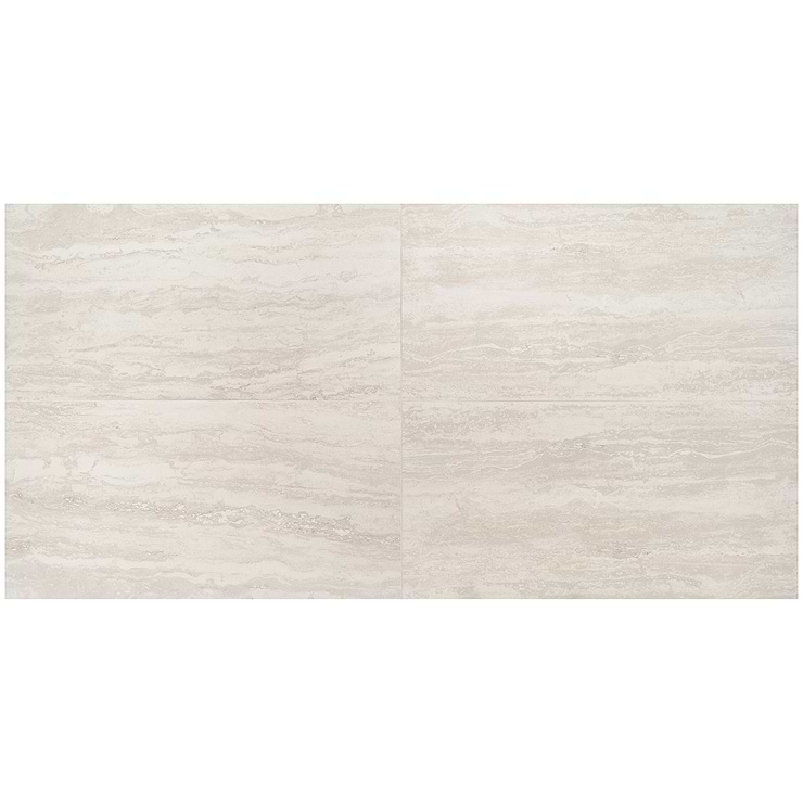 Basic Travertine Beige & Cream 24x48 Matte Porcelain Tile