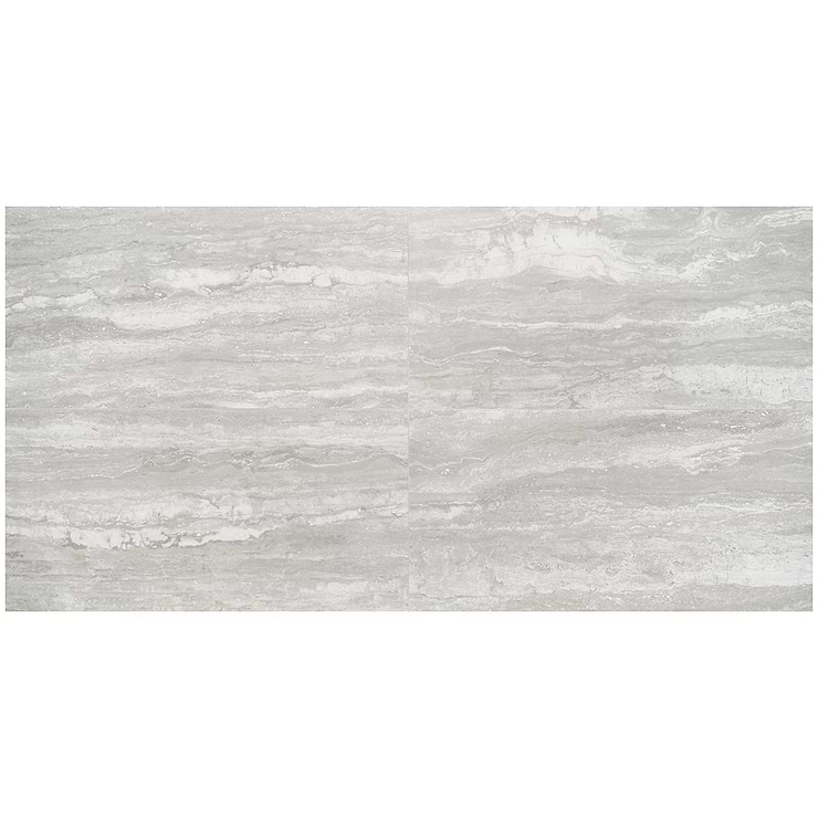 Basic Travertine Silver 24x48 Matte Porcelain Tile