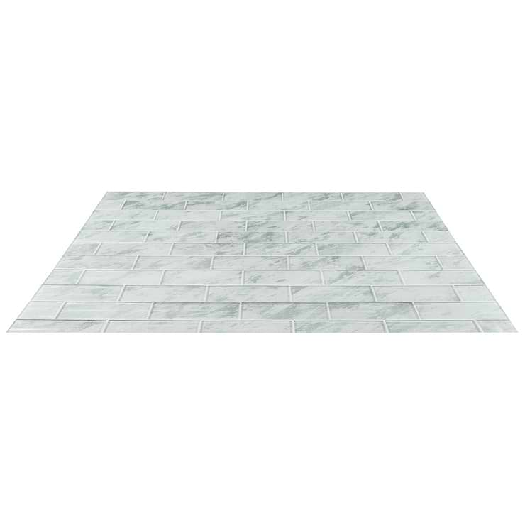 Gem Ice Gray Diamond 4x9 Polished Glass Tile