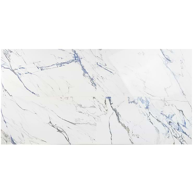 Calacatta Azur 24x48 Polished Porcelain Tile