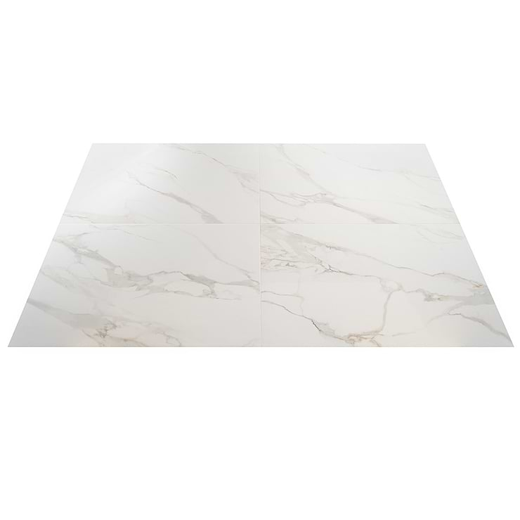 Minera Aurora Gold 48x48 Marble Look Polished Porcelain Tile