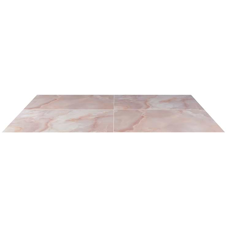 Jewel Onyx Coral Pink 24x48 Polished Porcelain Tile