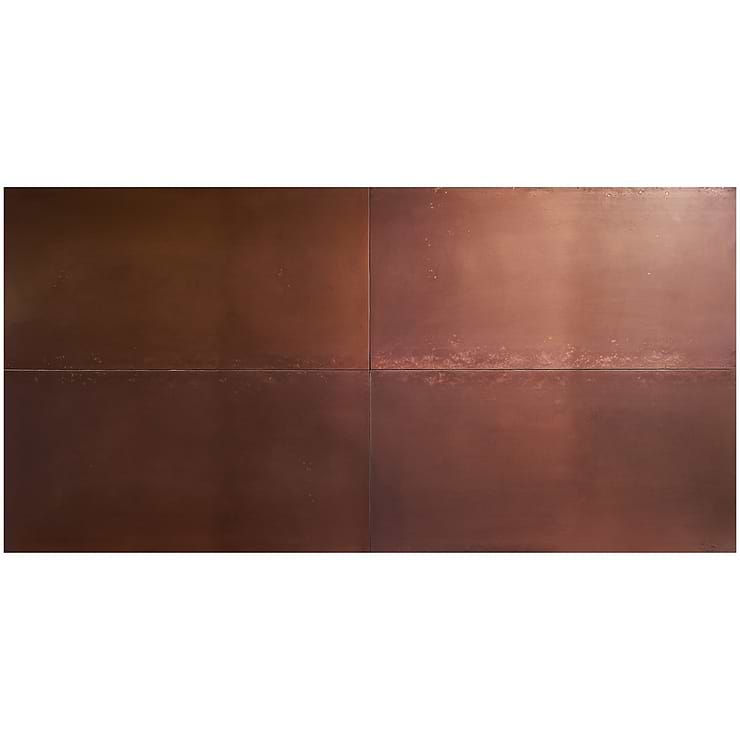 Amulet Mist Rose Gold 18x36 Metal Laminated Porcelain Tile