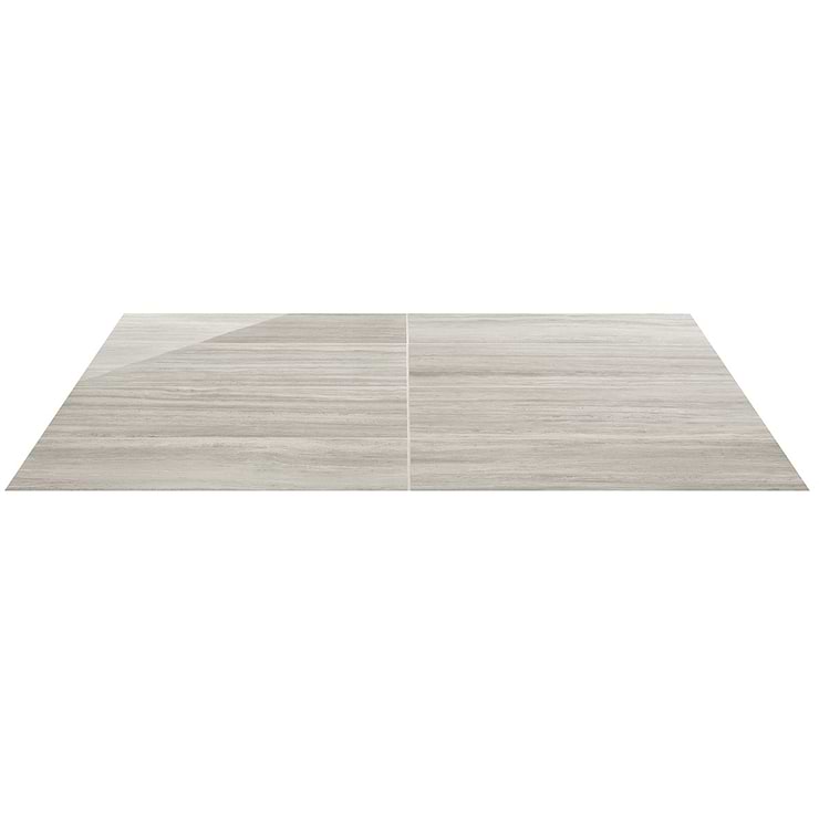 Nashville Gray 12x24 Travertine Look Polished Porcelain Tile