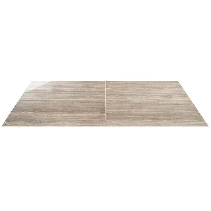 Nashville Taupe Beige 24x48 Travertine Look Polished Porcelain Tile