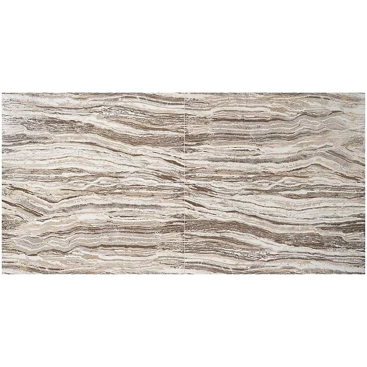 Lux Travertino Sand Gold 24x48 Artisan Decor Porcelain Tile