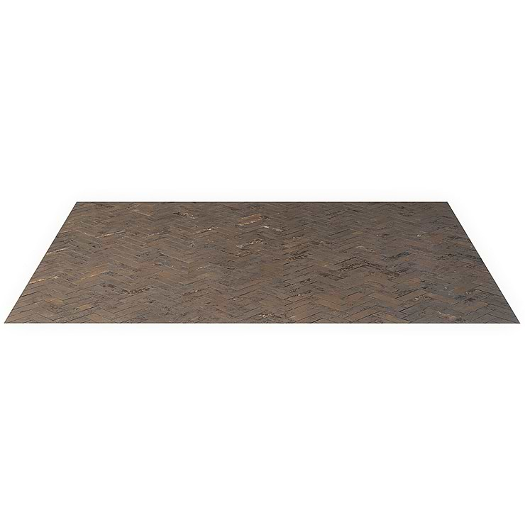 Portrait Copper 1x4 Herringbone Matte Porcelain Mosaic Tile