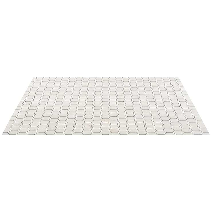 Portrait Ivory 2" Hexagon Matte Porcelain Mosaic Tile