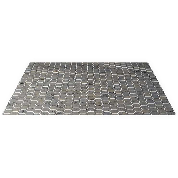 Portrait Sage Gray 2" Hexagon Matte Porcelain Mosaic Tile