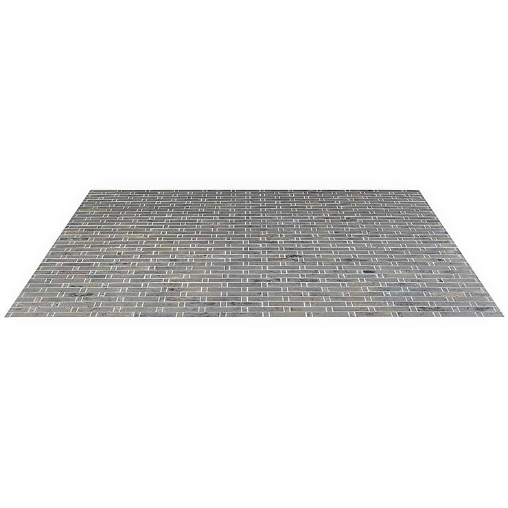 Portrait Sage Gray 1x3 Weave Matte Porcelain Mosaic Tile