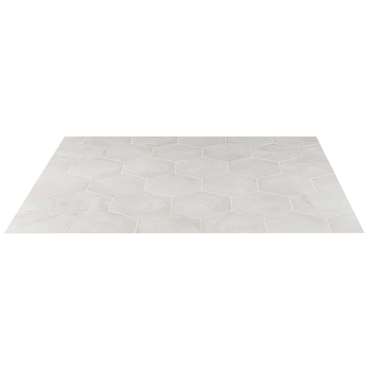 Ava Bianco 8" Hexagon Matte Porcelain Tile