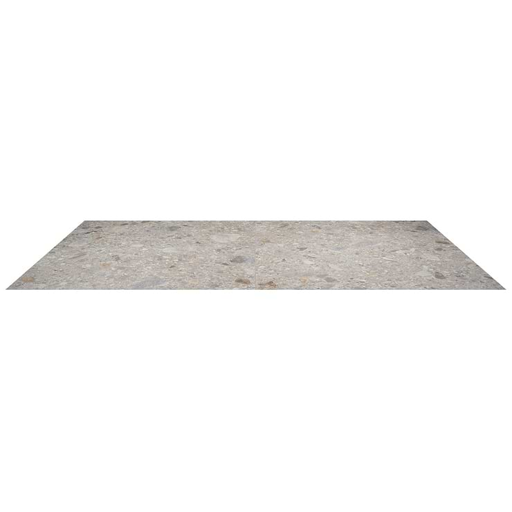 Rizo Earth Gray 24x48 Terrazzo Look Matte Porcelain Tile