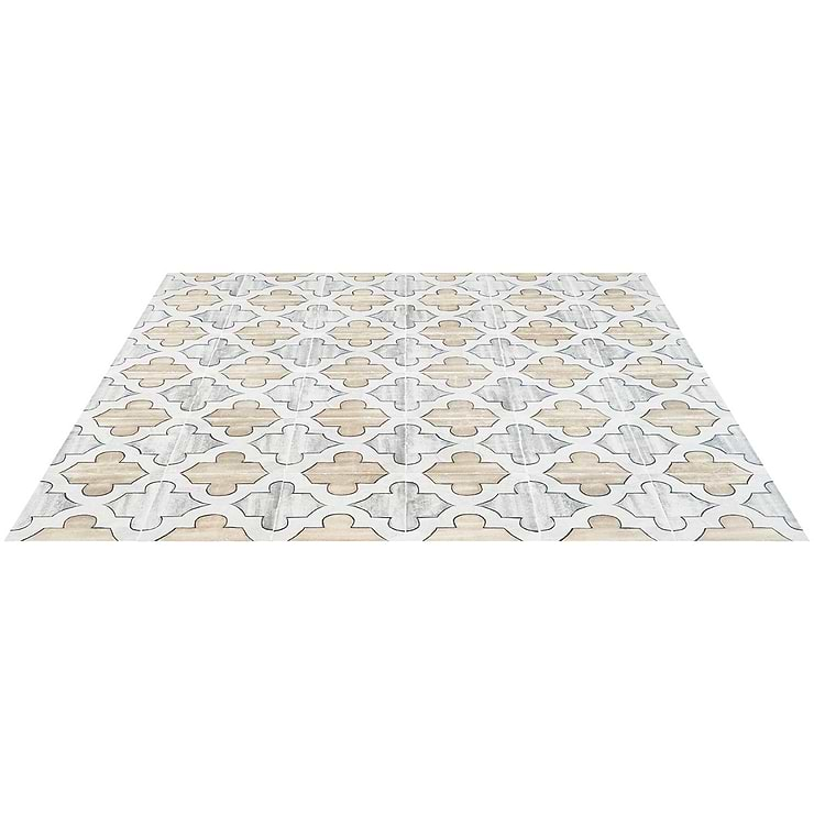 Alesso Deco Picos Beige 8x8 Matte Porcelain Tile