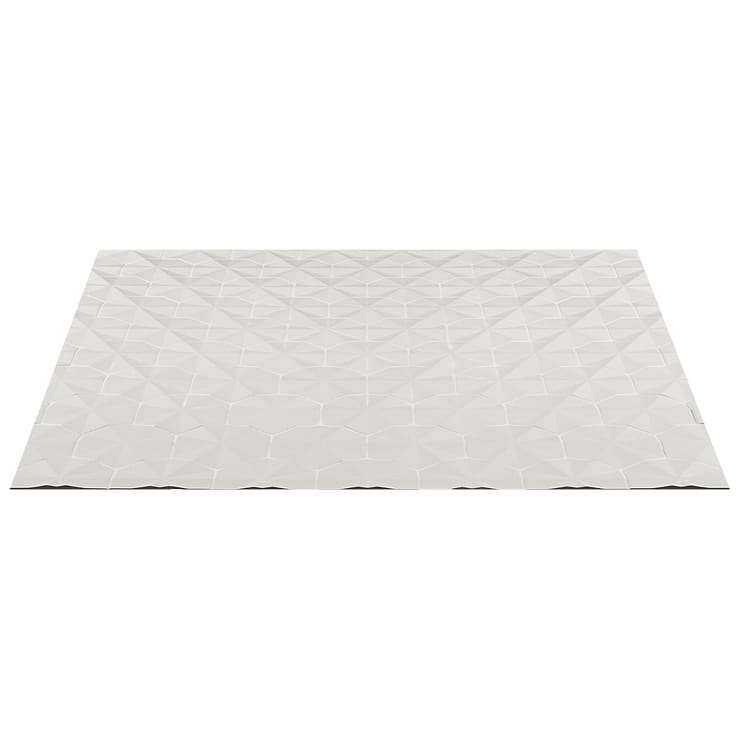 Zeal Ogassian 3D 6" Hexagon White Matte Porcelain Tile