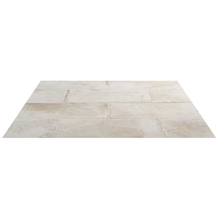 Seville Olimpia White 12x24 Travertine Look Matte Porcelain Tile