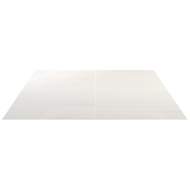 Minera Dolomite Warm White 24x24 Marble Look Polished Porcelain Tile