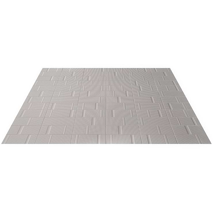 Division Silver 8x16 Fluted 3D Matte Ceramic Wall Tile