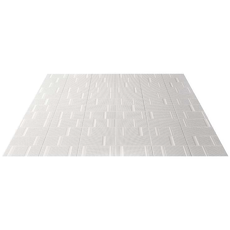 Division White 8x16 Fluted 3D Matte Ceramic Wall Tile