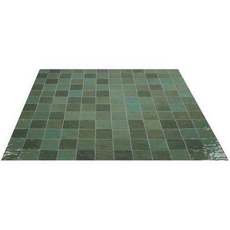 Portmore Green 4x4 Glossy Ceramic Tile