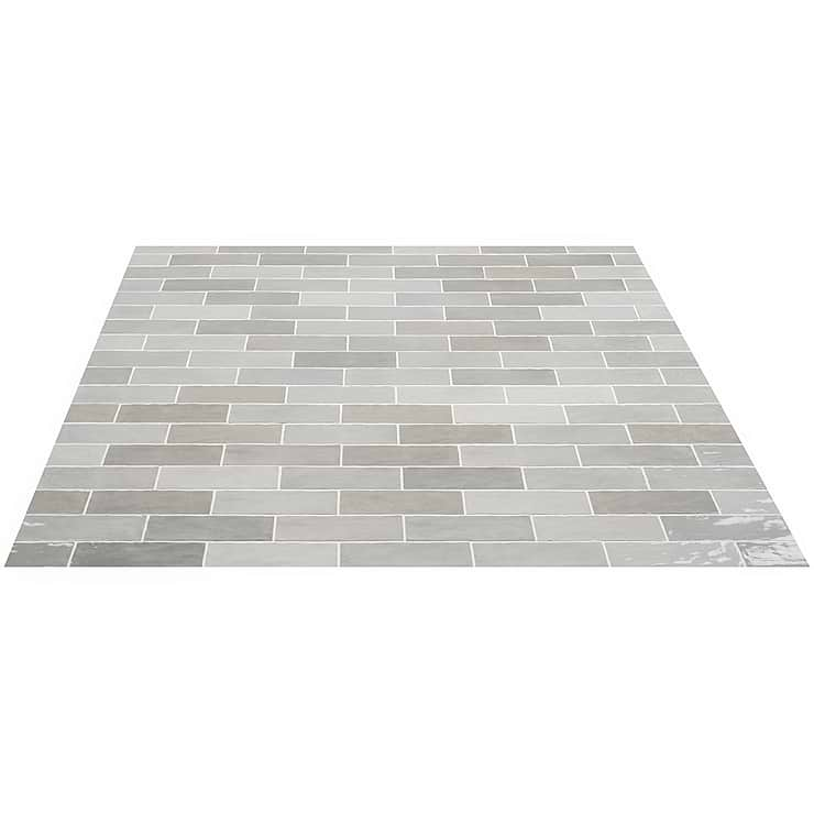 Portmore Gray 3x8 Glossy Ceramic Subway Tile