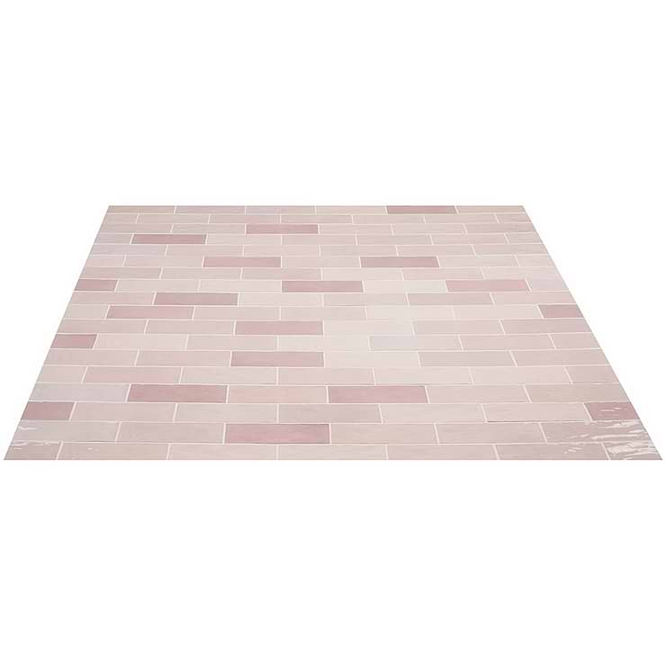 Portmore Pink 3x8 Glossy Ceramic Subway Tile