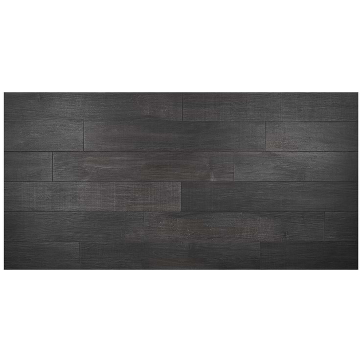 Kenridge Black 8x48 Wood Look Matte Porcelain Tile