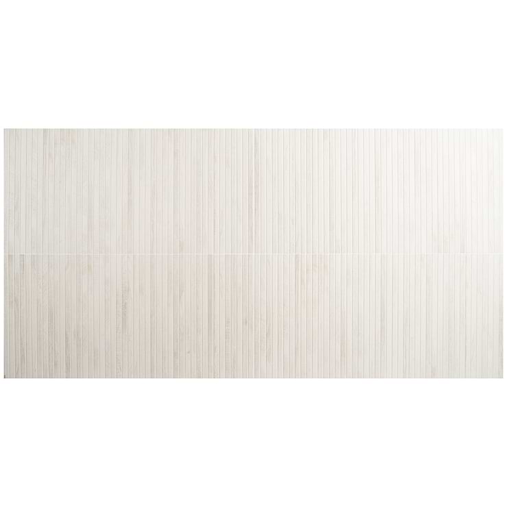 Kenridge Ribbon White 24x48 Wood Look Matte Porcelain Tile