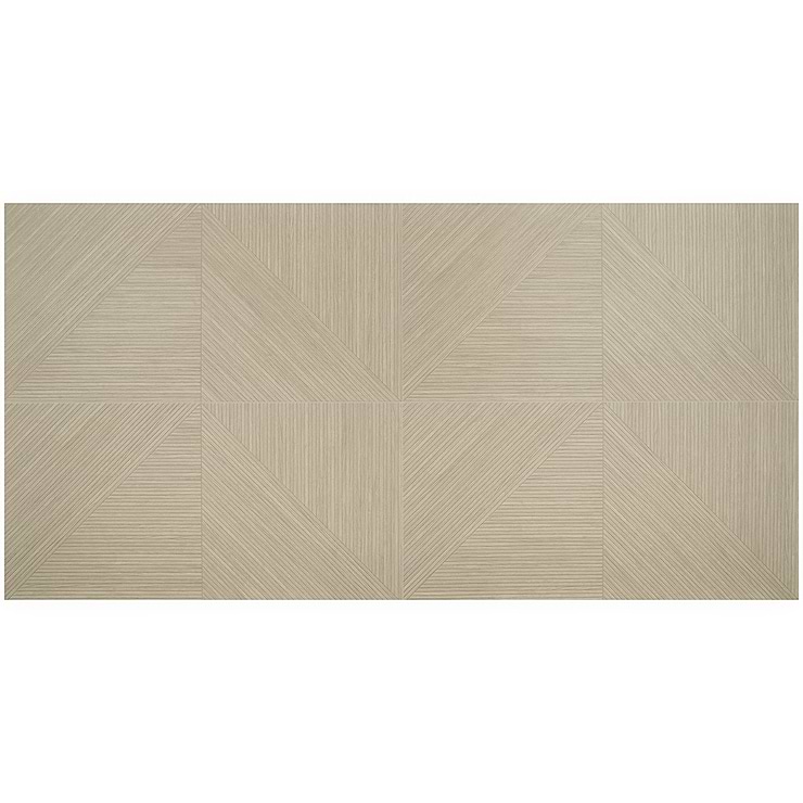 Enso Oak 24x48 Ribbed Matte Porcelain Wood Look Tile