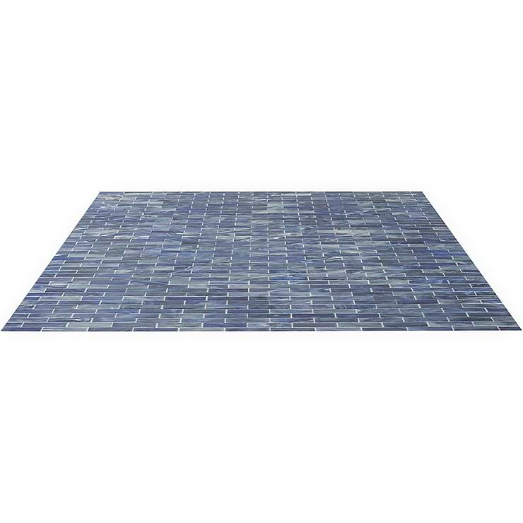 Artwater Iridescent Sky Blue 1x4 Polished Glass Mosaic Tile