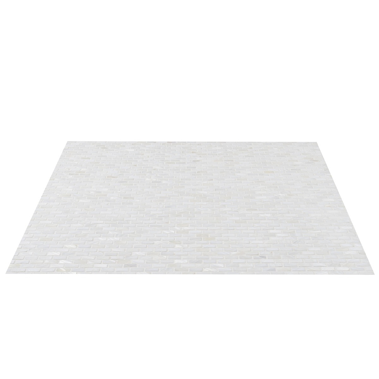 Mother of Pearl Oyster White Pearl 1/2x1 Mini Brick Polished Mosaic Tile