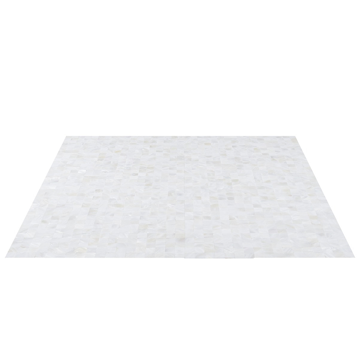 Serene White 1x1 Squares Seamless Pearl Polished Mosaic Tile