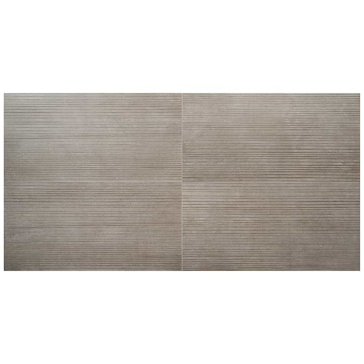 Saint Remy Deco Grigio Gray 24x48 Limestone Look Semi-Polished Porcelain Tile