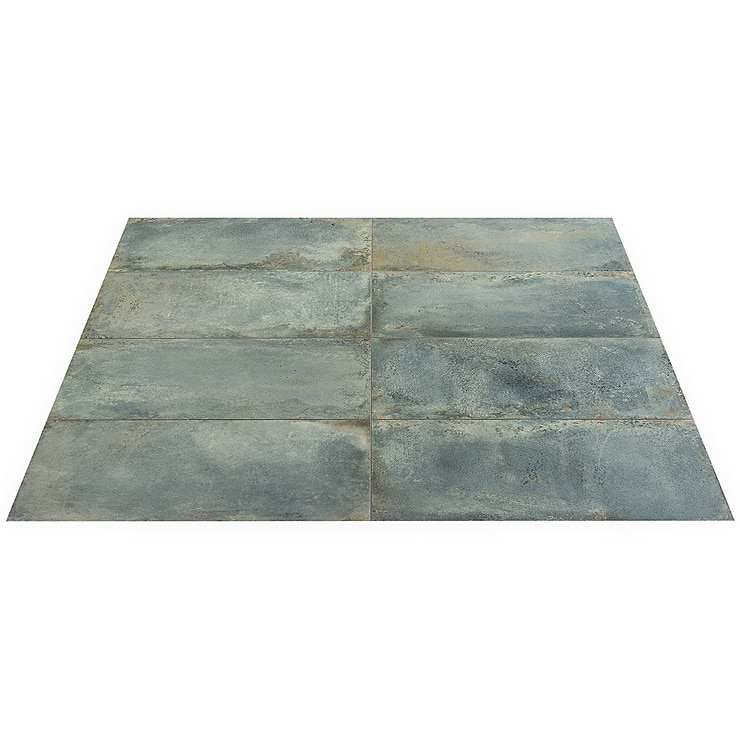 Sample-Angela Harris Flatiron Aquamarine Matte Porcelain Tile